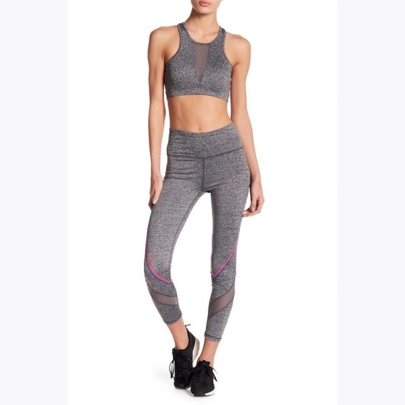 New C&C California Dotted Mesh Stripe Leggings NWT - Picture 2 of 8